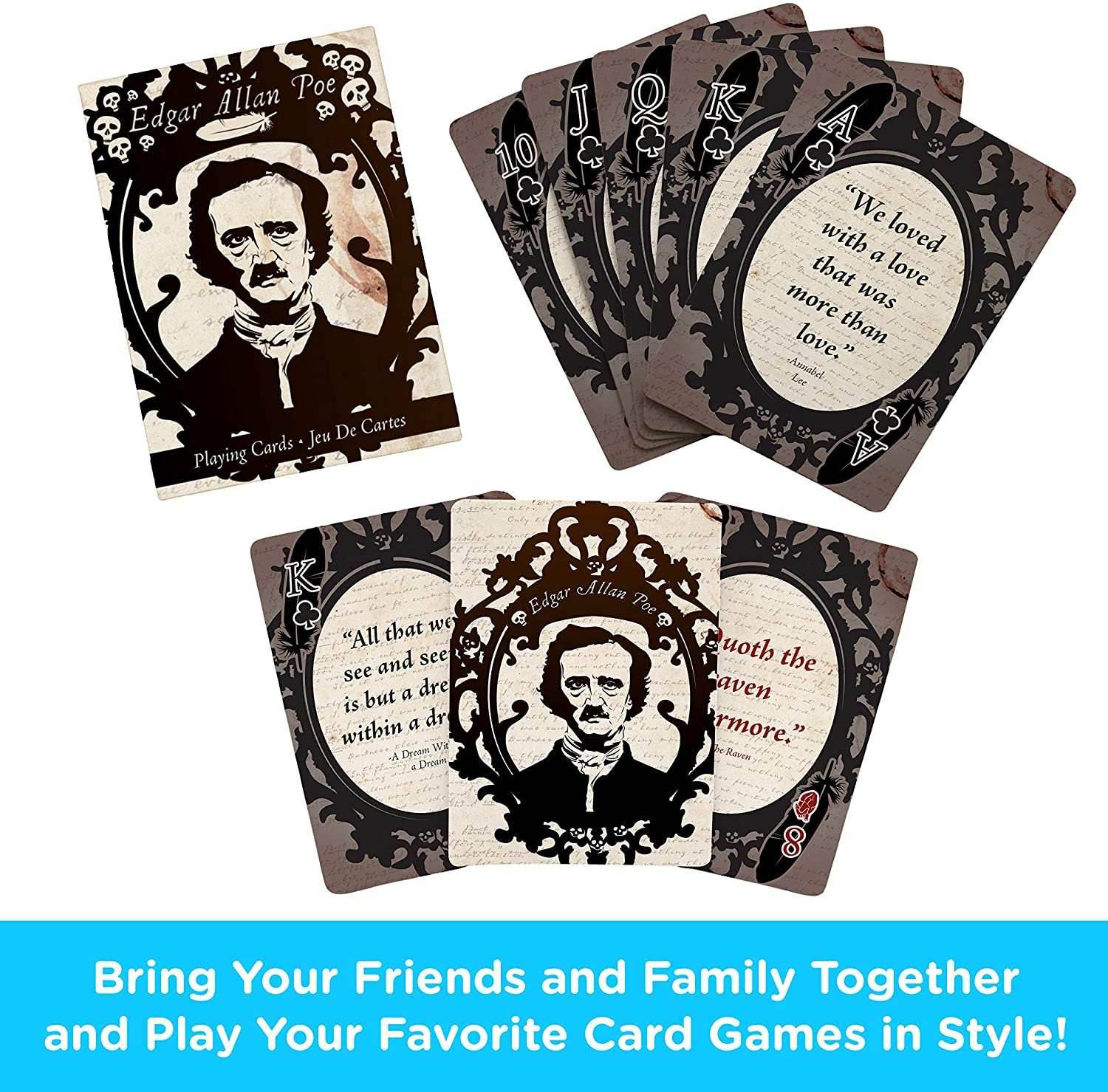 Aquarius Playing Cards: Edgar Allan Poe Quotes - 