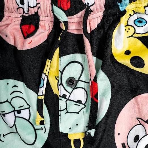 Spongebob Ornaments Balls Black Lounge Pants - S