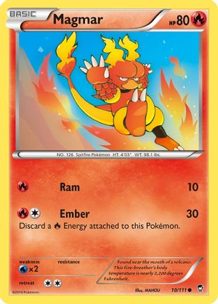 Magmar 010/111 - XY  Furious Fists Reverse Holofoil