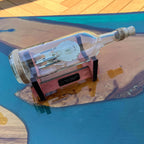 Star Trek USS Stargazer NCC-2893 in a Bottle - With Stand
