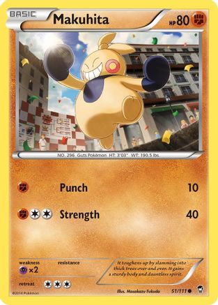 Makuhita 051/111 - XY  Furious Fists Reverse Holofoil