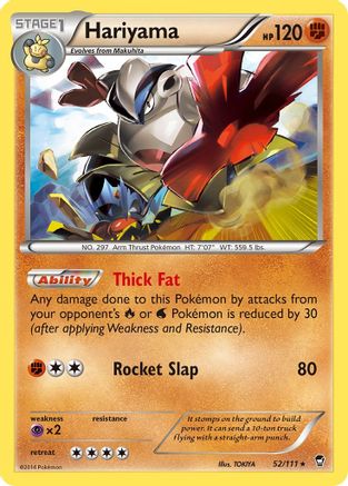 Hariyama 052/111 - XY  Furious Fists Reverse Holofoil