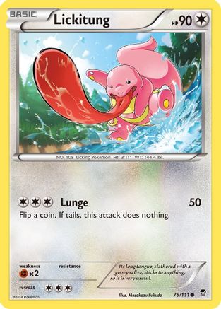 Lickitung 078/111 - XY  Furious Fists Reverse Holofoil