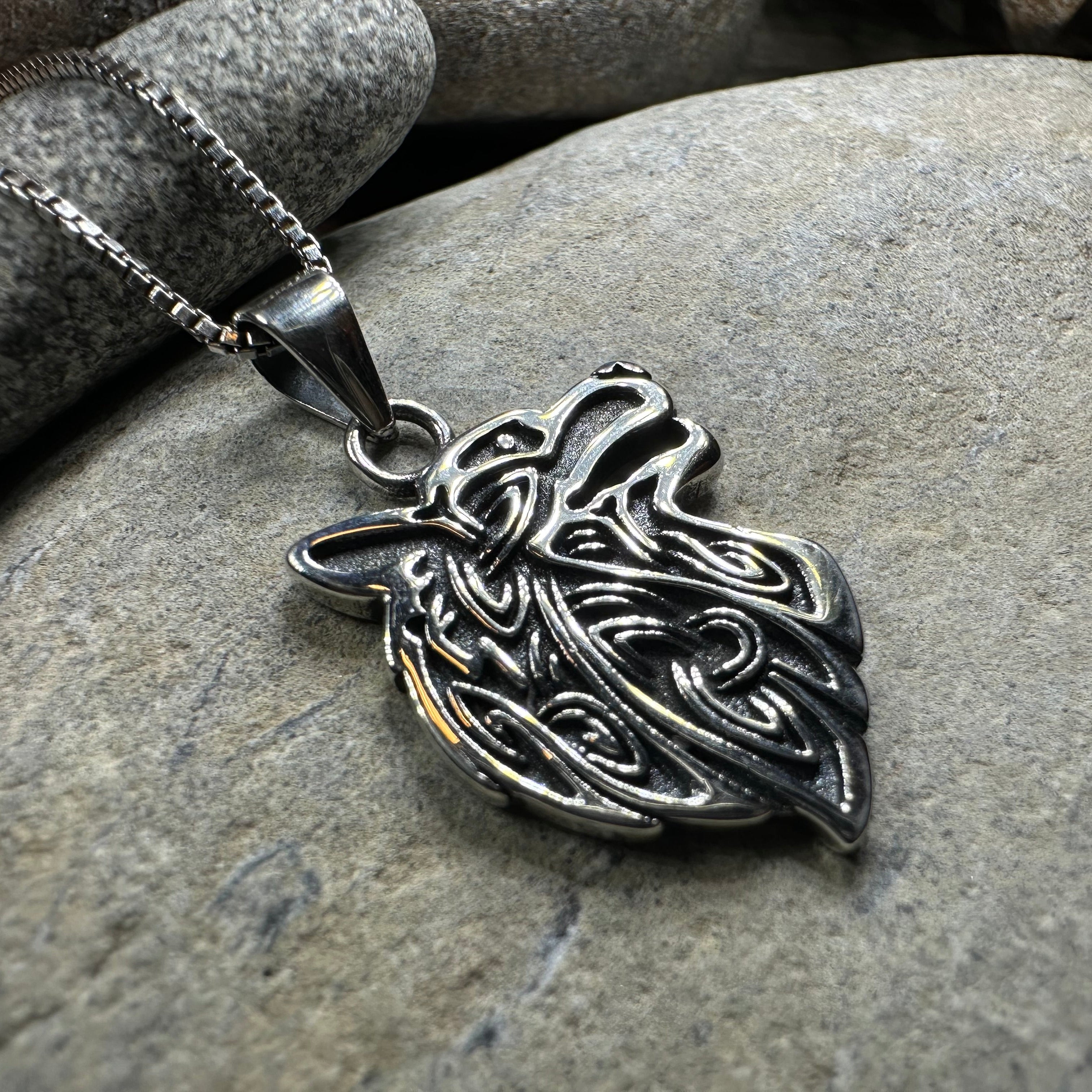 3-D Wolf Necklace