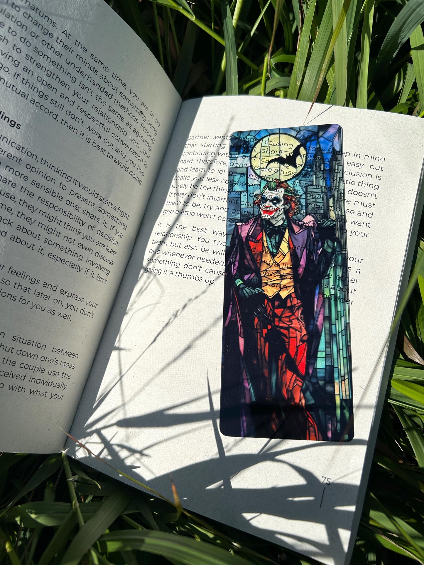 Joker In Gotham Bookmark - Handcrafted Joker-Inspired Bookmark, Gotham City, Perfect Gift for Comic Fans, Super Villain