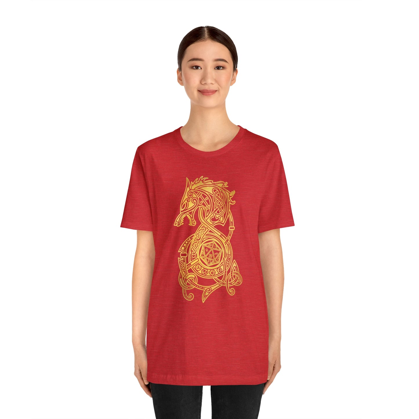 Golden Celtic Dice Dragon Shirt