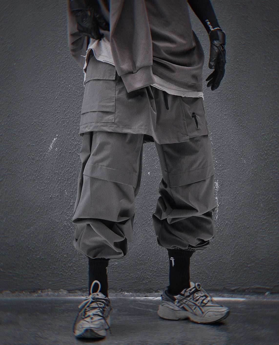 HiP80 Grey Samurai Pants - M