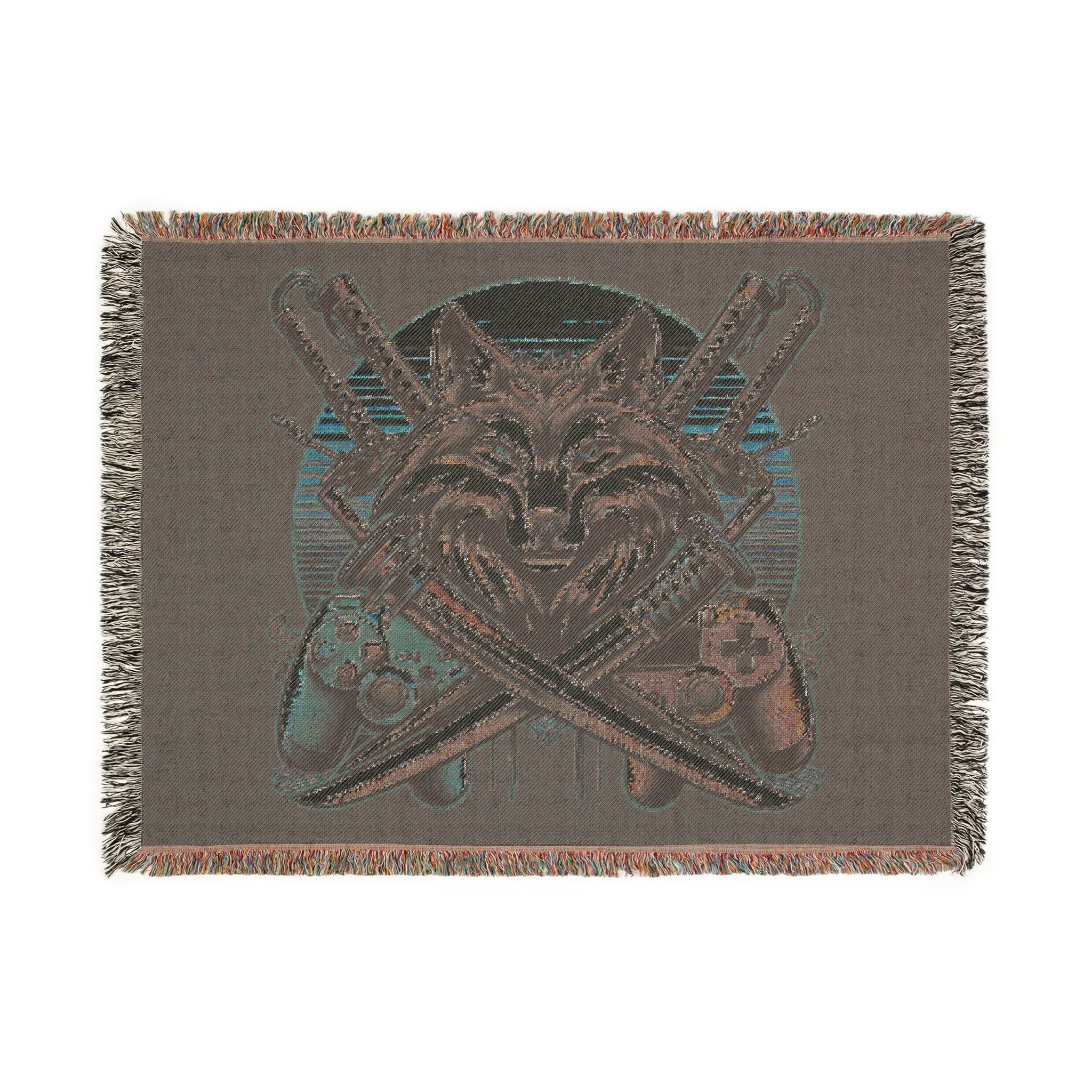 Xp wolf gamer warrior Woven Blanket