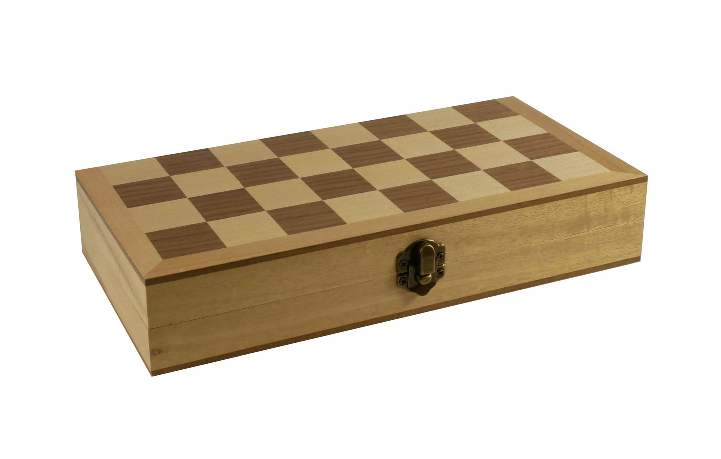 Chess Set - 10.5" Wood Folding Chess Set, Unweighted Wood Chessmen - 95105