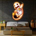 Charmander Plexiglass Neon Art, Pokemon Neon Sign, Neon Light Sign, Neon Wall Art
