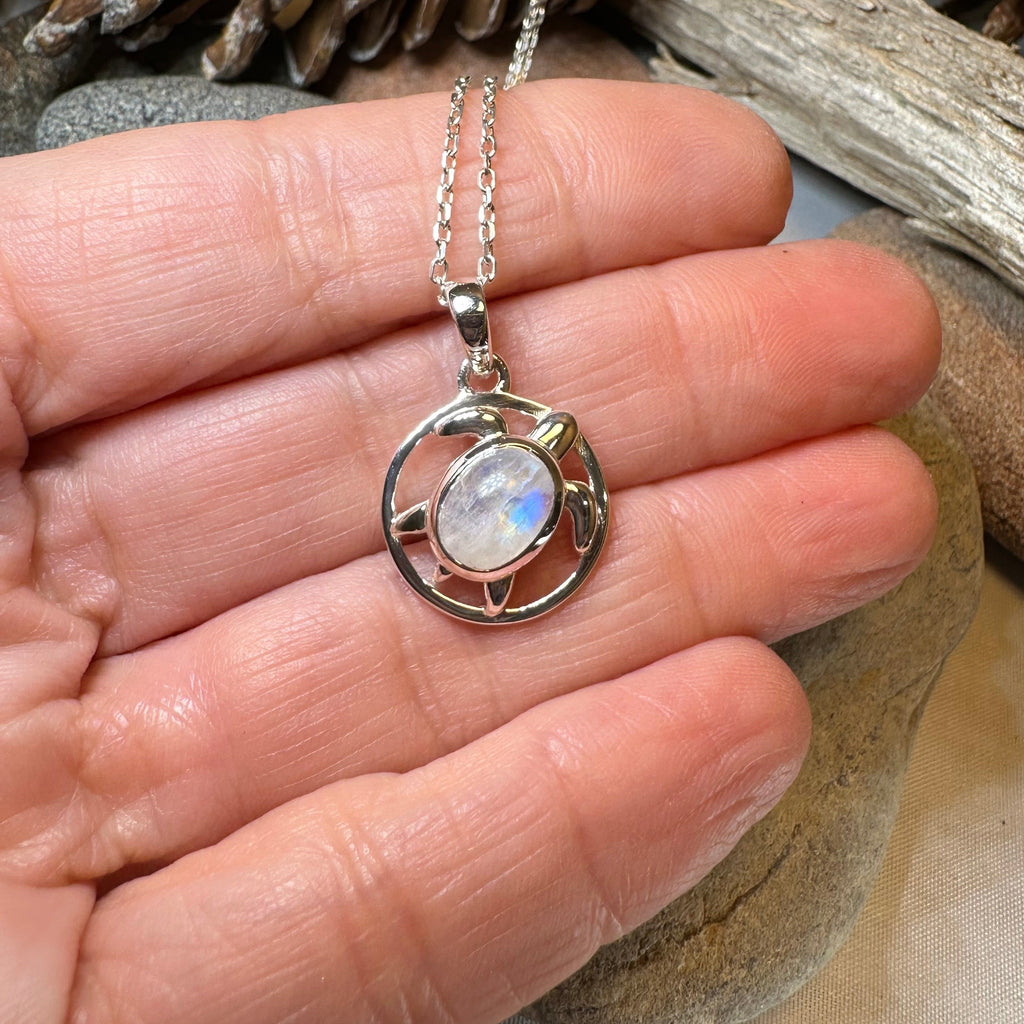 Moonstone Turtle Necklace
