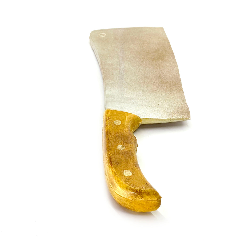 Foam Rubber Lightwood Handle Medium Butcher's Cleaver Prop