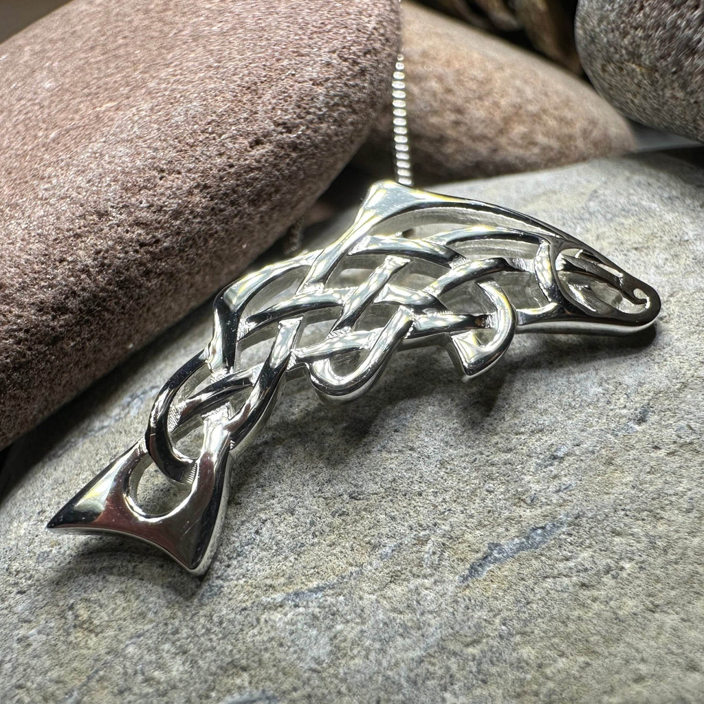 Celtic Salmon of Knowledge Necklace - 18