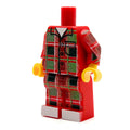 Christmas Flannel PJs Minifig Body made using LEGO parts - B3 Customs - 