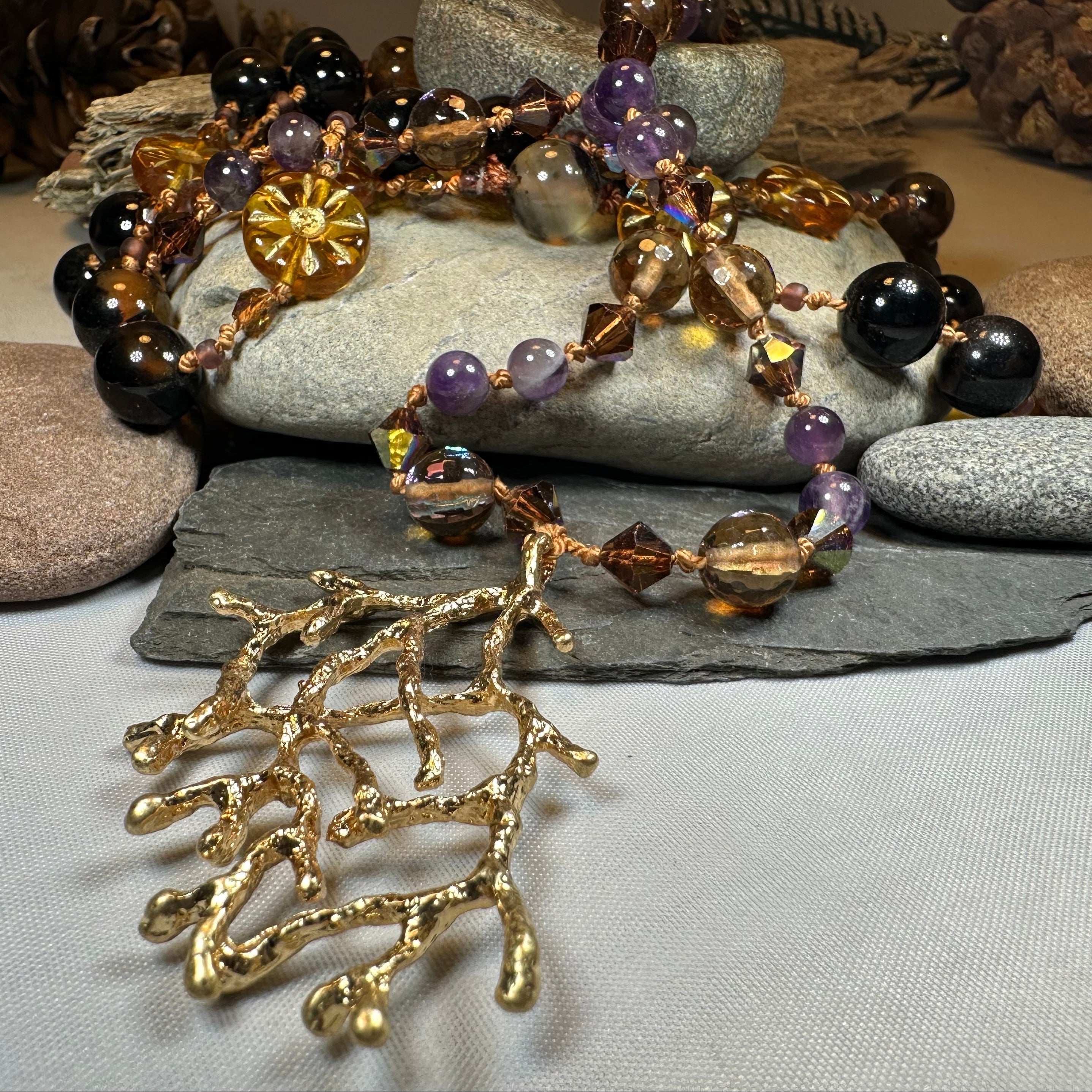 Amethyst Larksong Long Necklace