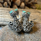 Curious Cat Stud Earrings