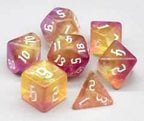 Always Go Pink-Purple/Yellow 7-Dice Set RPG DND - 