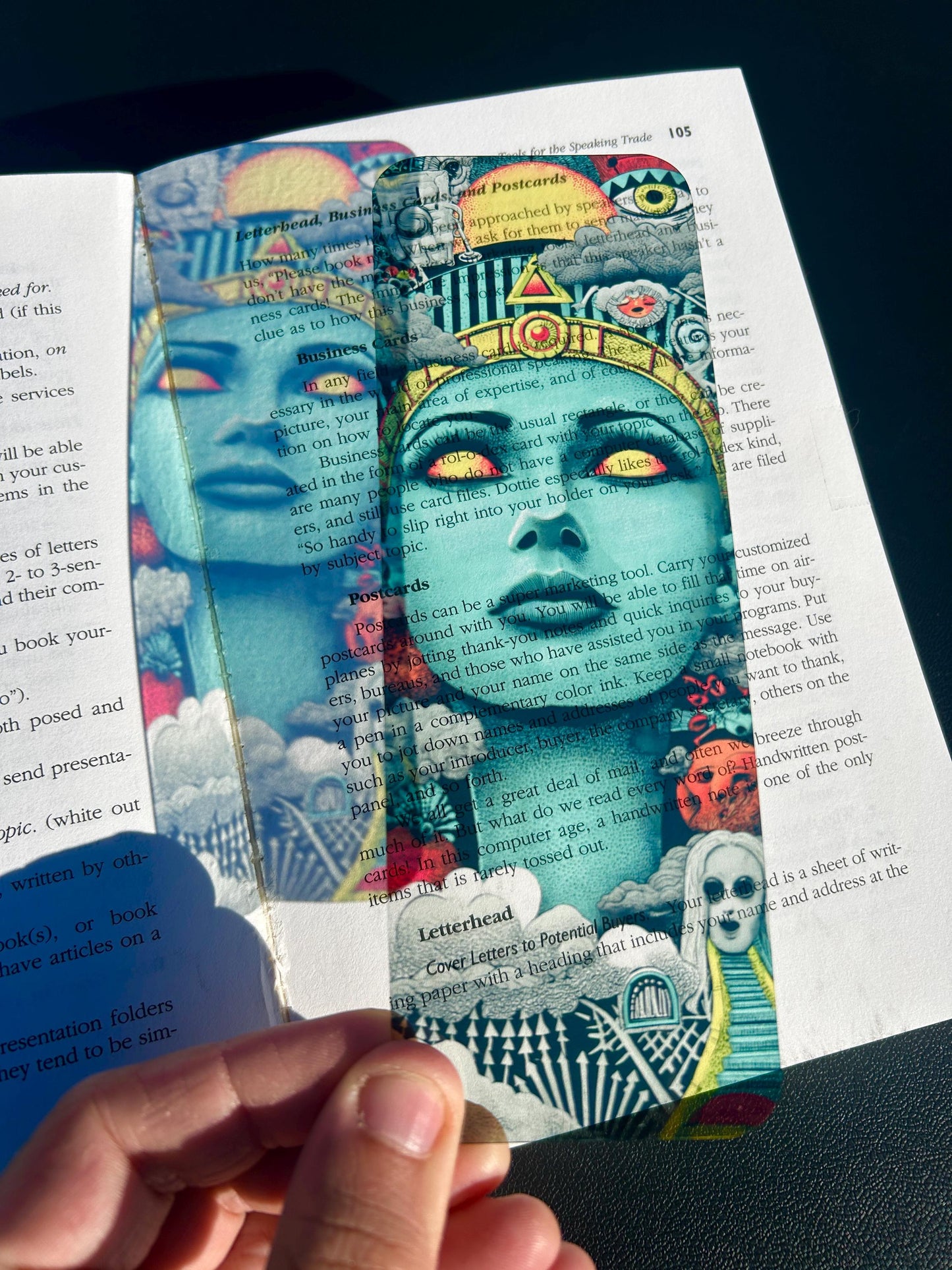 Egyptian Queen Bookmark under Celestial Sky – Mystical Fantasy Art for Myth Readers, Spiritual Seekers, and Book Lovers