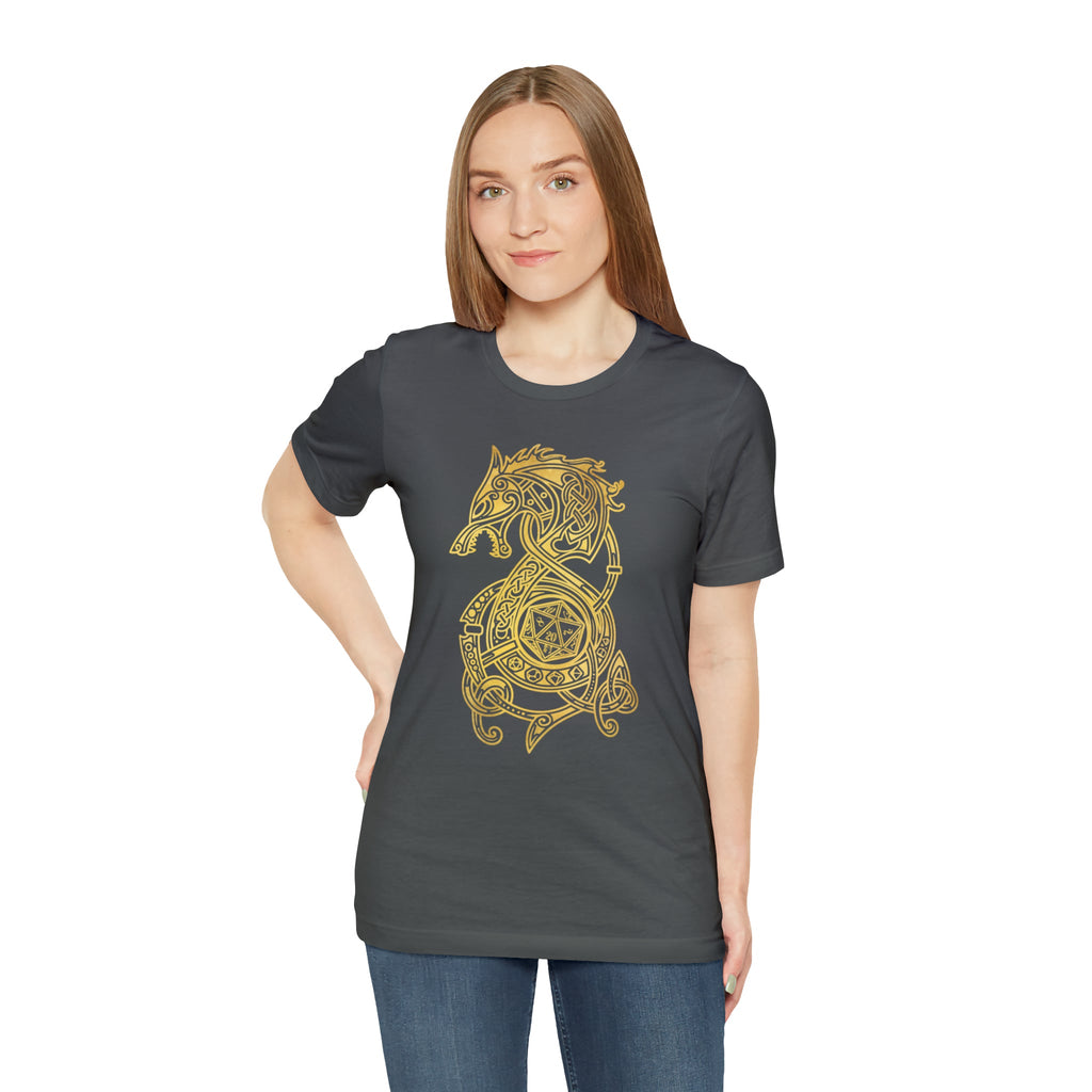 Golden Celtic Dice Dragon Shirt