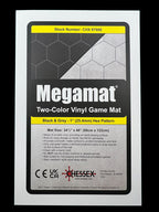 [Preorder] Megamat® 1" Reversible Blue-Green/Black-Grey Squares/Hexes (34½" x 48" Playing Surface) [Multiple Options]