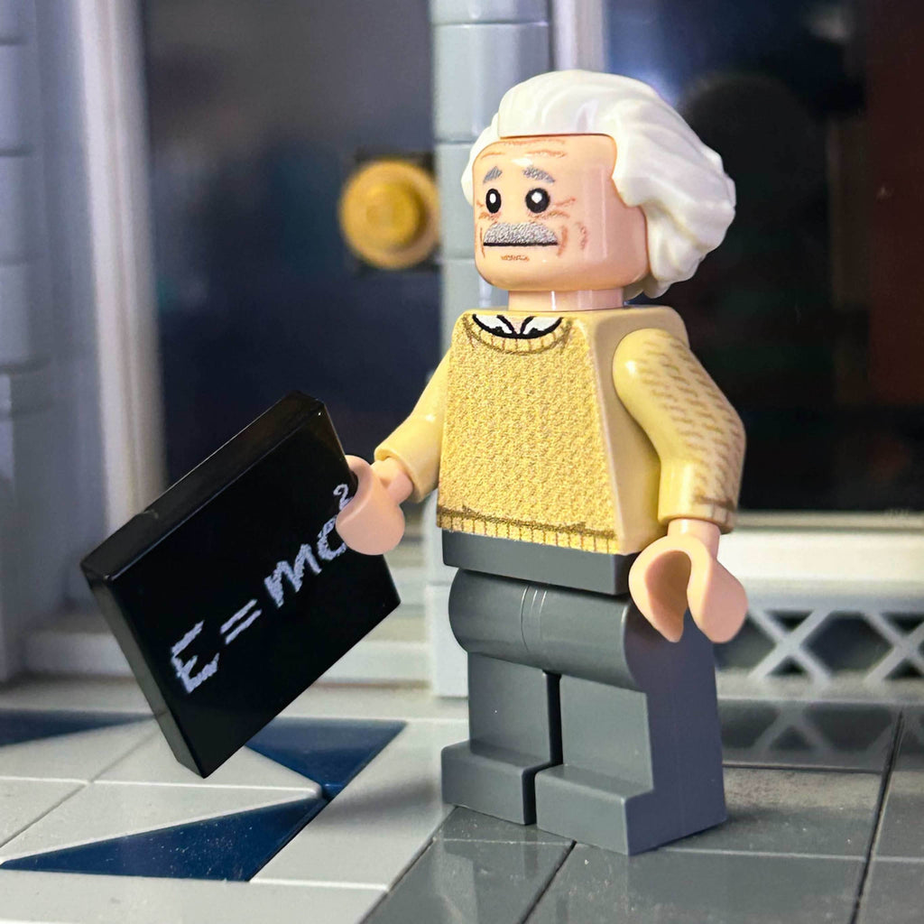 Albert Einstein Minifig made using LEGO parts - B3 Customs - 