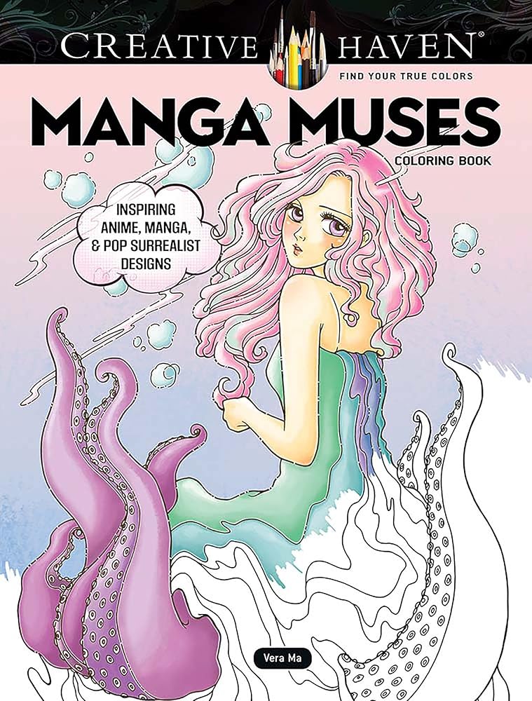Creative Haven Manga Muses Coloring Book: Inspiring Anime, Manga, & Pop Surrealist Designs (Adult Coloring Books: Fantasy)