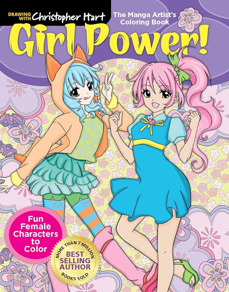 The Manga Artist's Coloring Book: Girl Power!: Fun Female Characters to Color (Drawing With Christopher Hart)