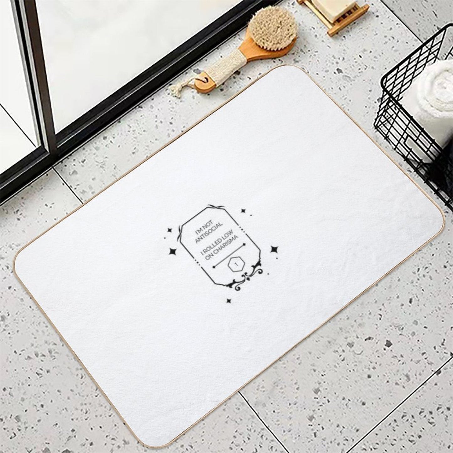 Dnd Charisma Roll D1 Fail  Slip-Resistant Bath Mat