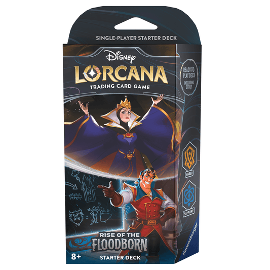 Disney Lorcana: Rise of the Floodborn Starter - Evil Queen and Gaston (Amber/Sapphire deck) - 