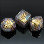 Glitter Mini Gearwheel Dice 7-Dice Dungeons and Dragons RPG - 