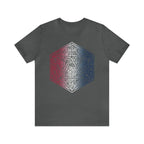 Red, White, and Blue Ombre Ornamental Dice Shirt - Asphalt / S