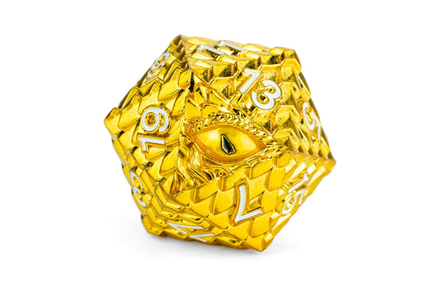 D&D Dragon Scale Metal Dice Set — Gold