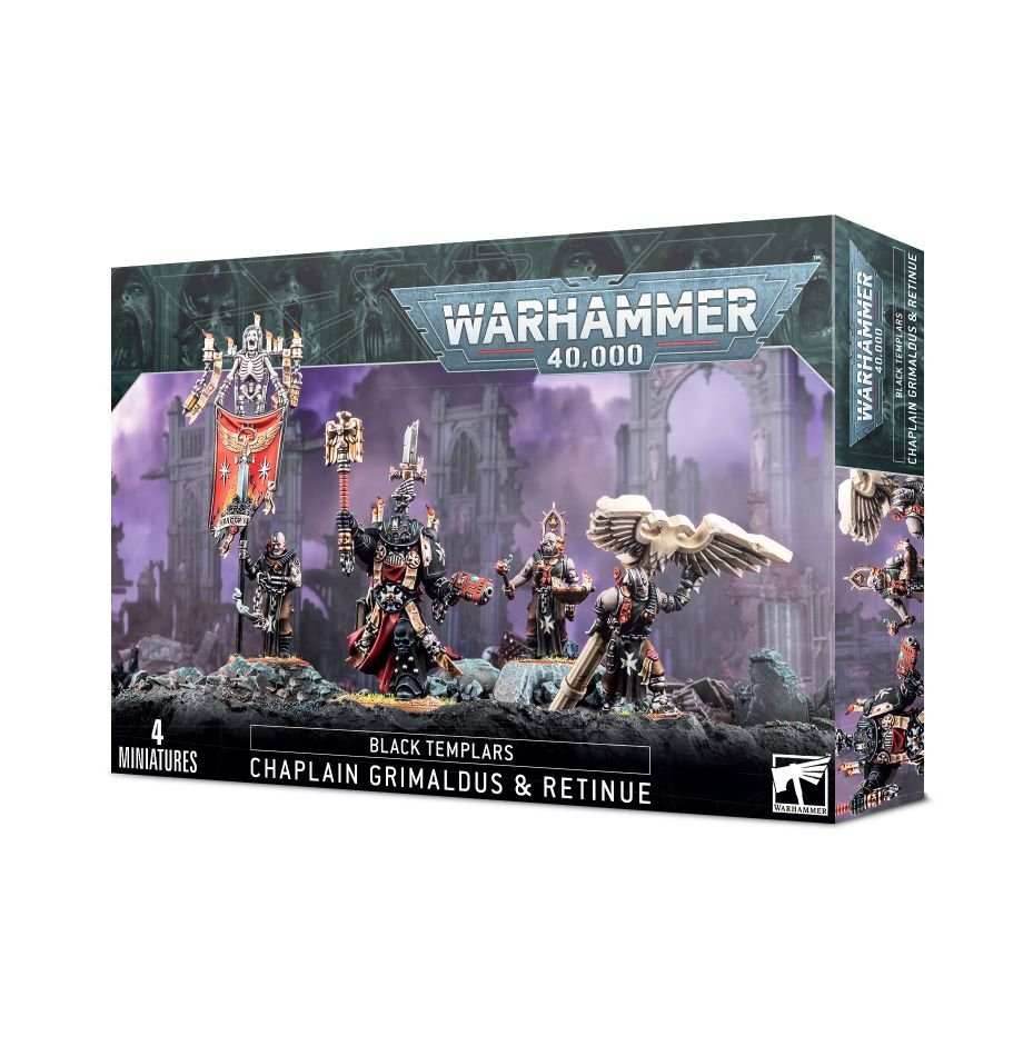 Warhammer 40K: Black Templars - Chaplain Grimaldus & Retinue - 