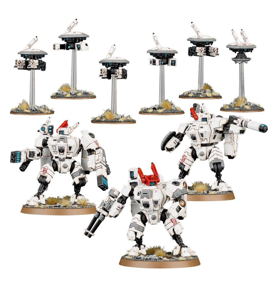 Warhammer 40,000: T'au Empire - XV8 Crisis Battlesuit Team