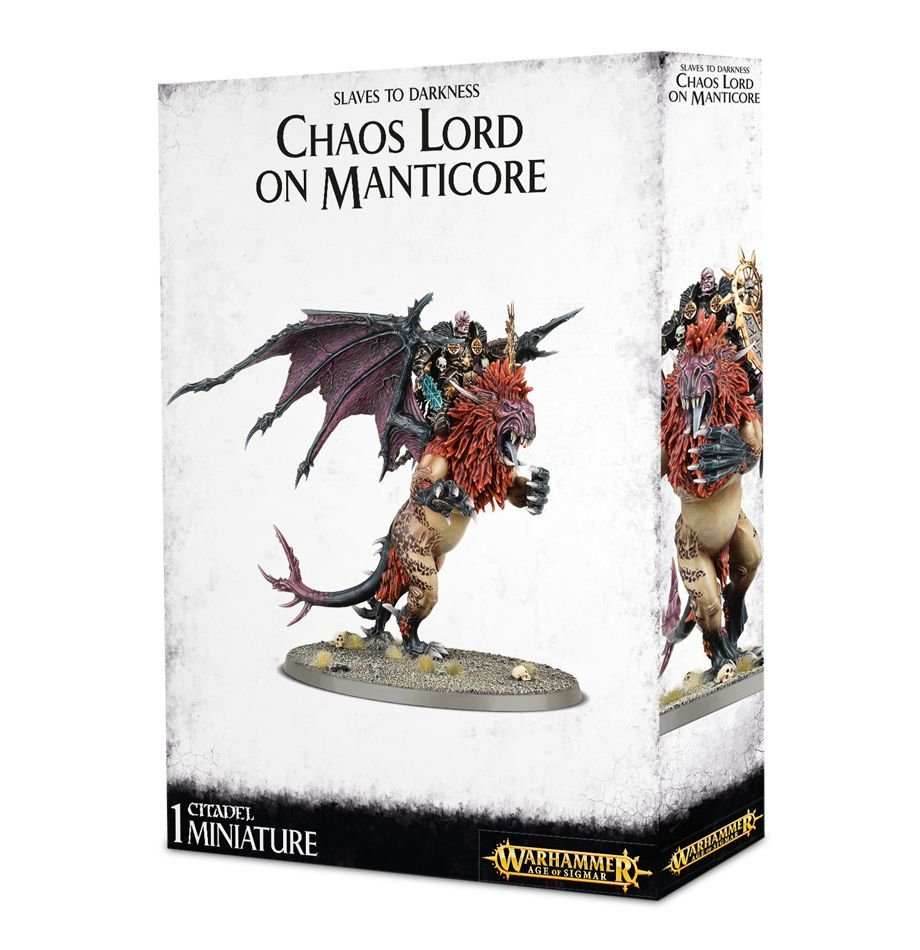 Warhammer: Slaves to Darkness - Chaos Lord on Manticore - 