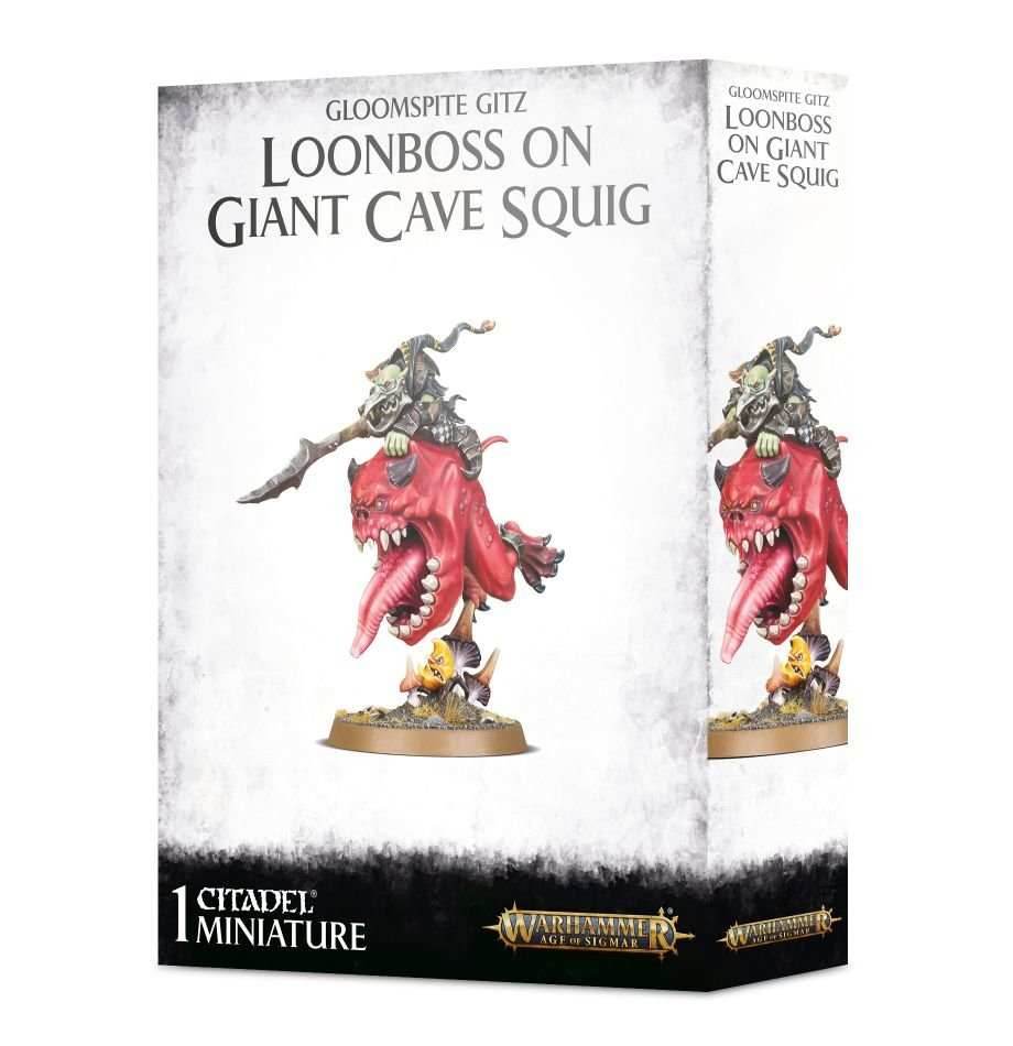 Warhammer: Gloomspite Gitz - Loonboss on Giant Cave Squig - 