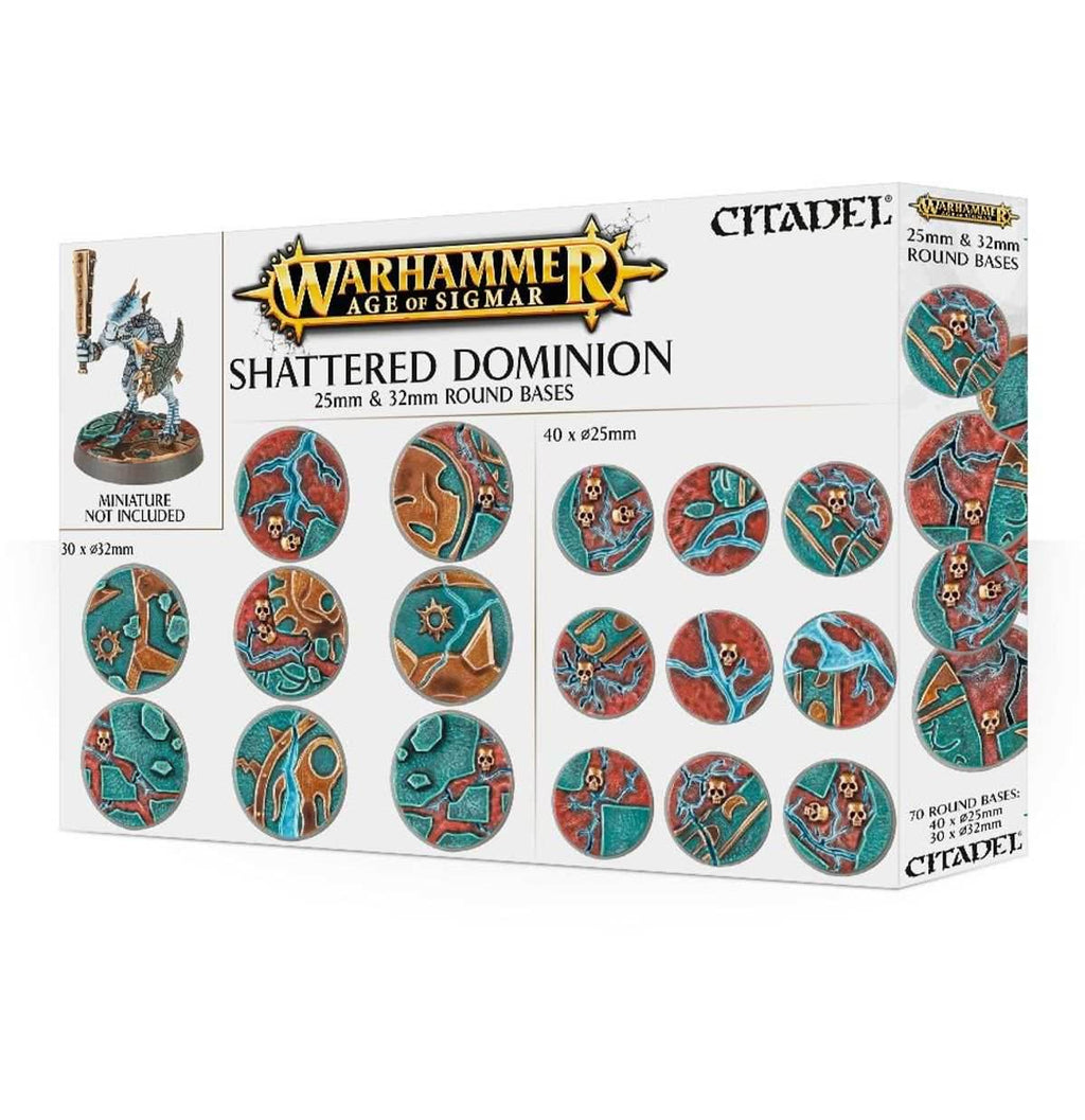 Warhammer: Age of Sigmar - Shattered Dominion 25 & 32mm Round Bases - 
