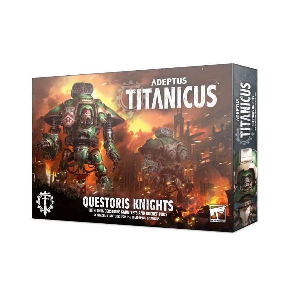 Adeptus Titanicus - Questoris Knights W/ Thunderstrike Gauntlets & Rocket Pods - 