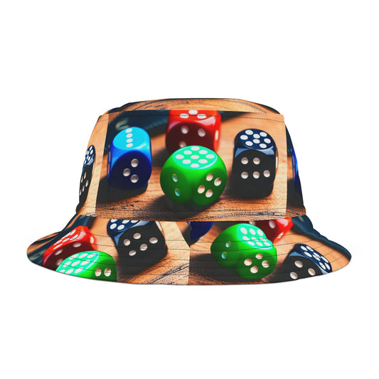 Dungeon Dice 1 logo Bucket Hat (AOP)-DungeonDice1