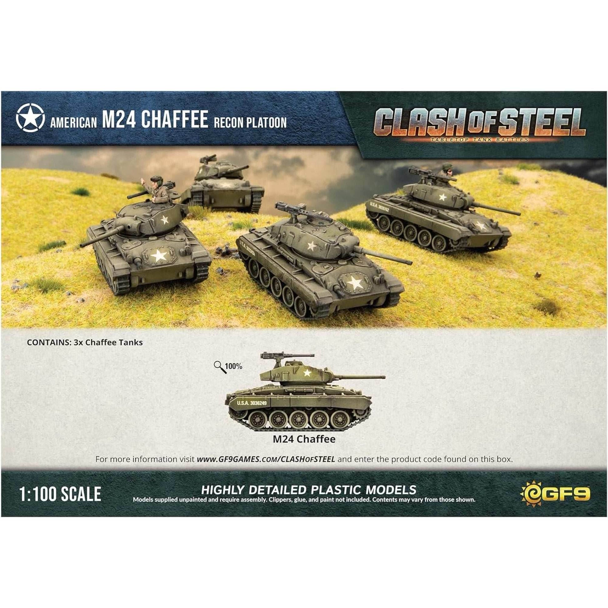 Clash of Steel - American: M24 Chaffee Recon Platoon - 