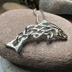 Celtic Salmon of Knowledge Necklace - 18