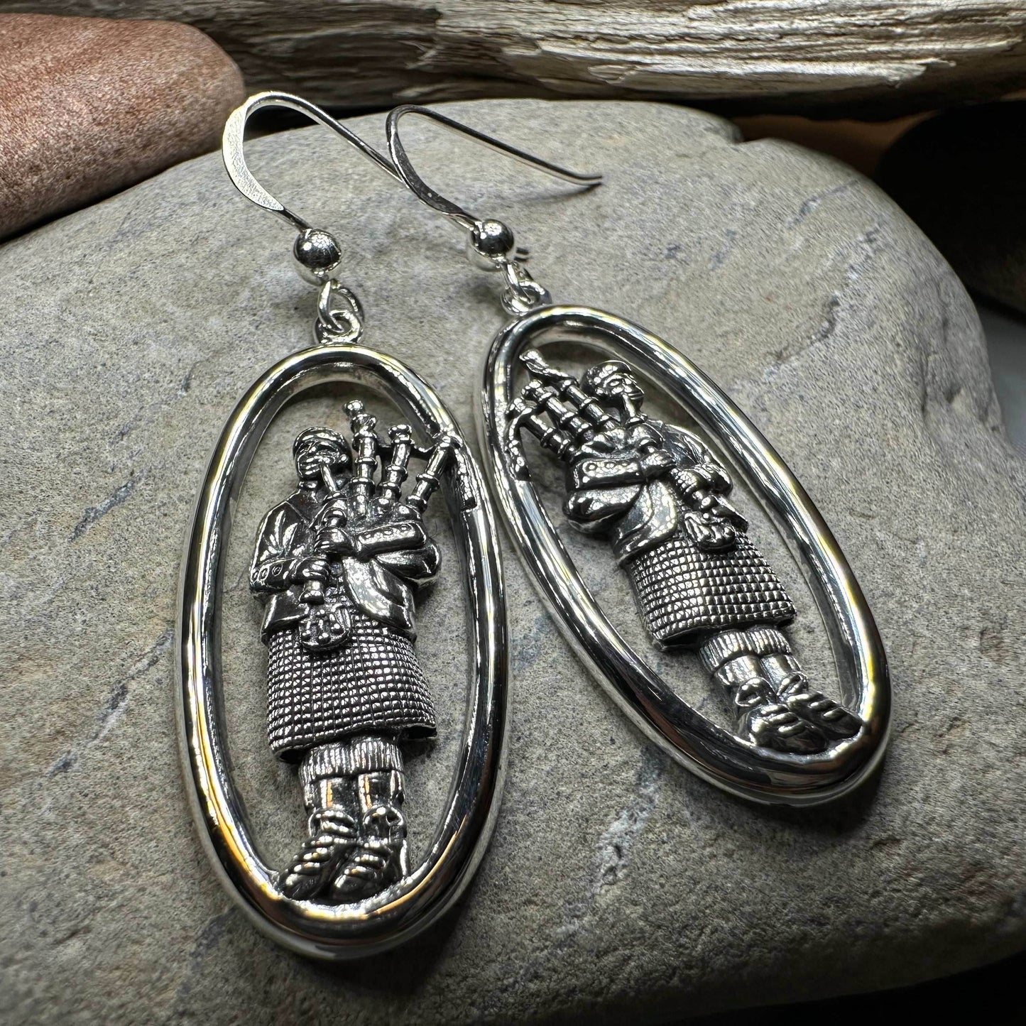 Tartan Bagpiper Earrings - 