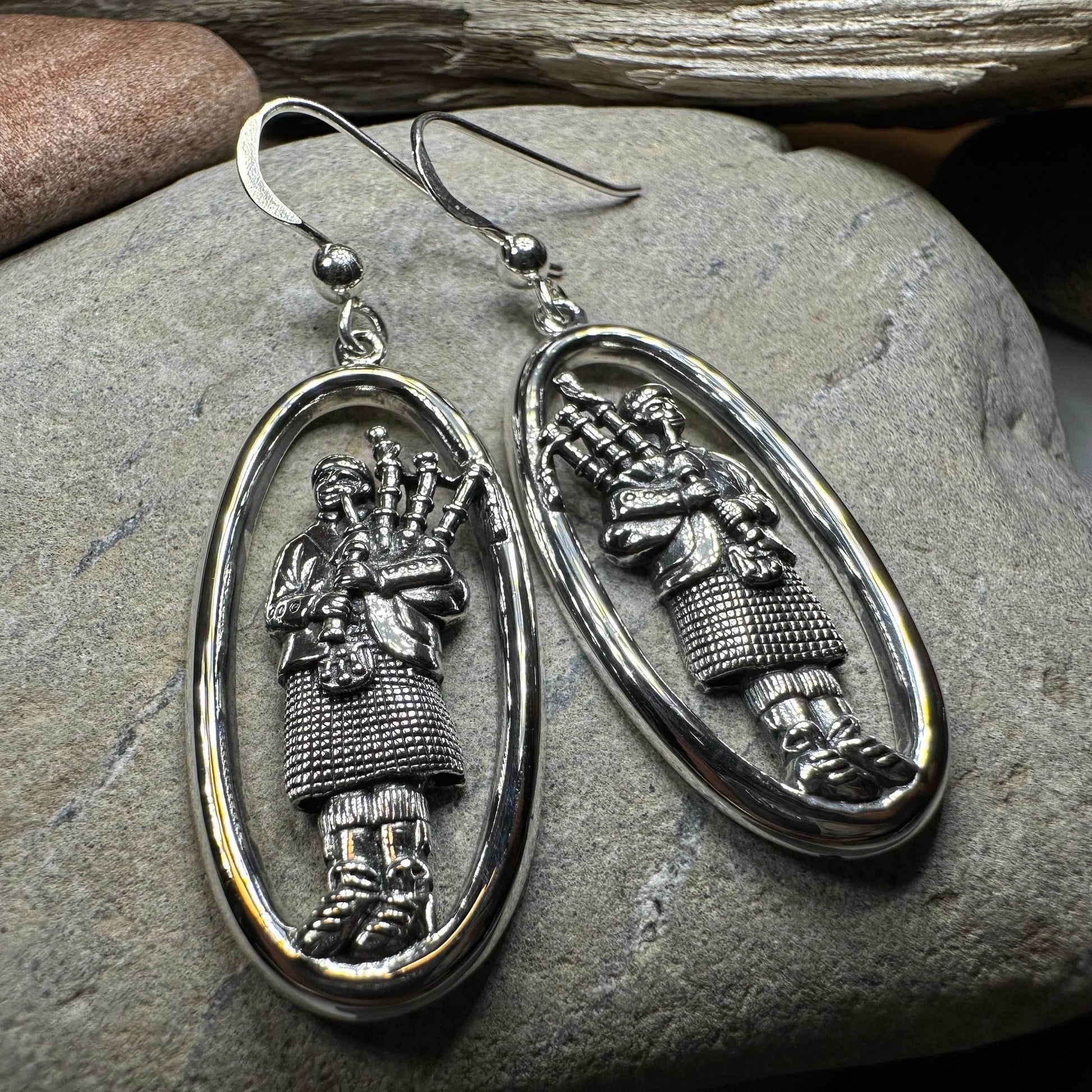 Tartan Bagpiper Earrings - 