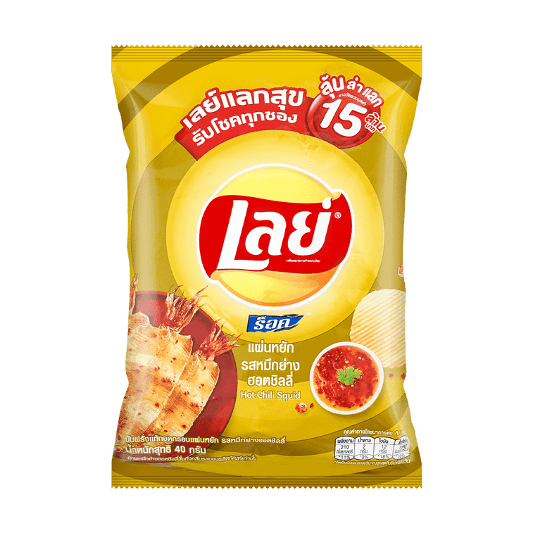 Lays Hot Chili Squid Potato Chips, 40g - 
