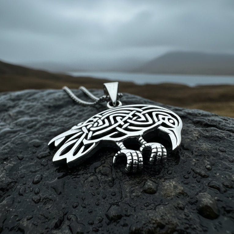 Oracle Celtic Raven Necklace