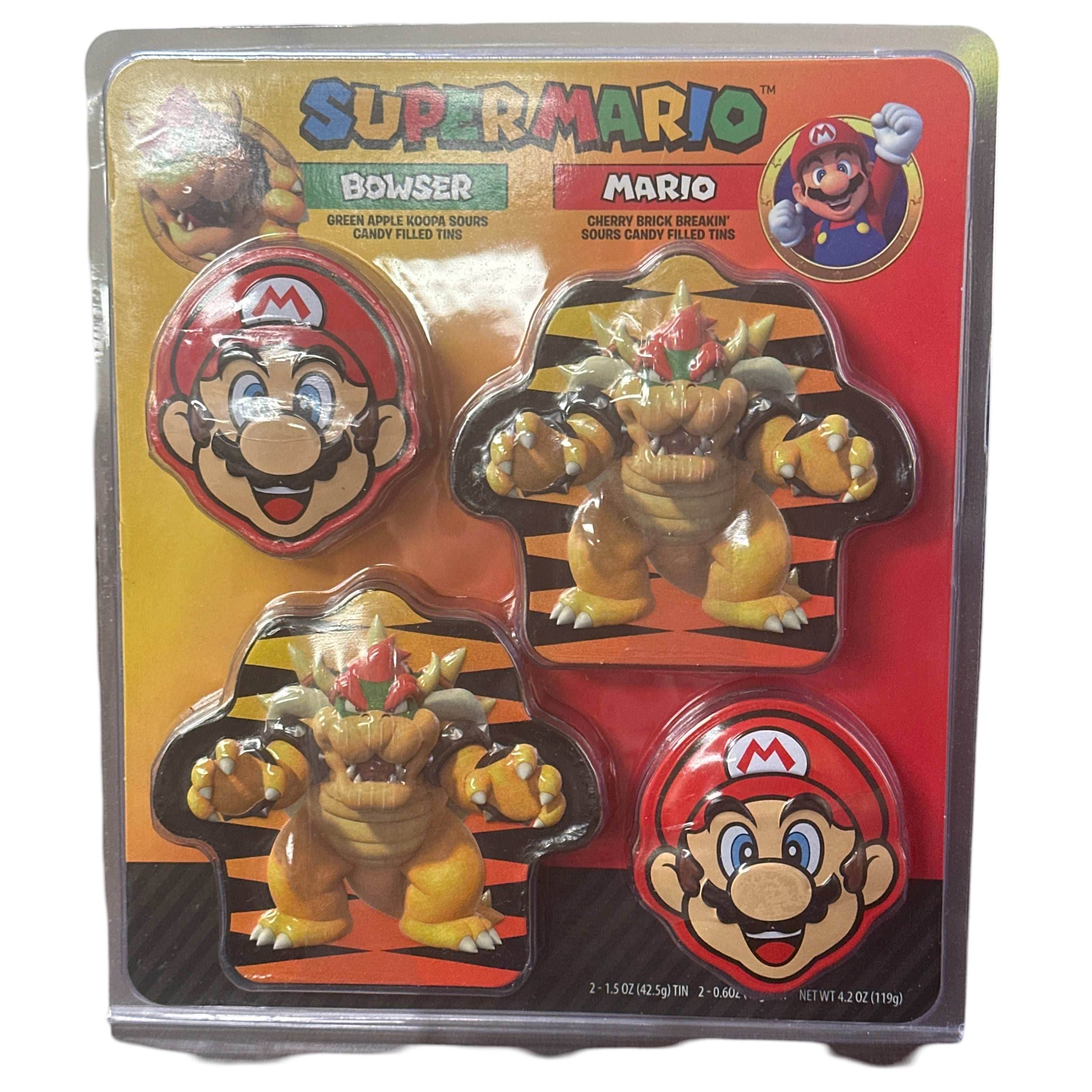 Super Mario and Bowser Candy Tin Collection - 