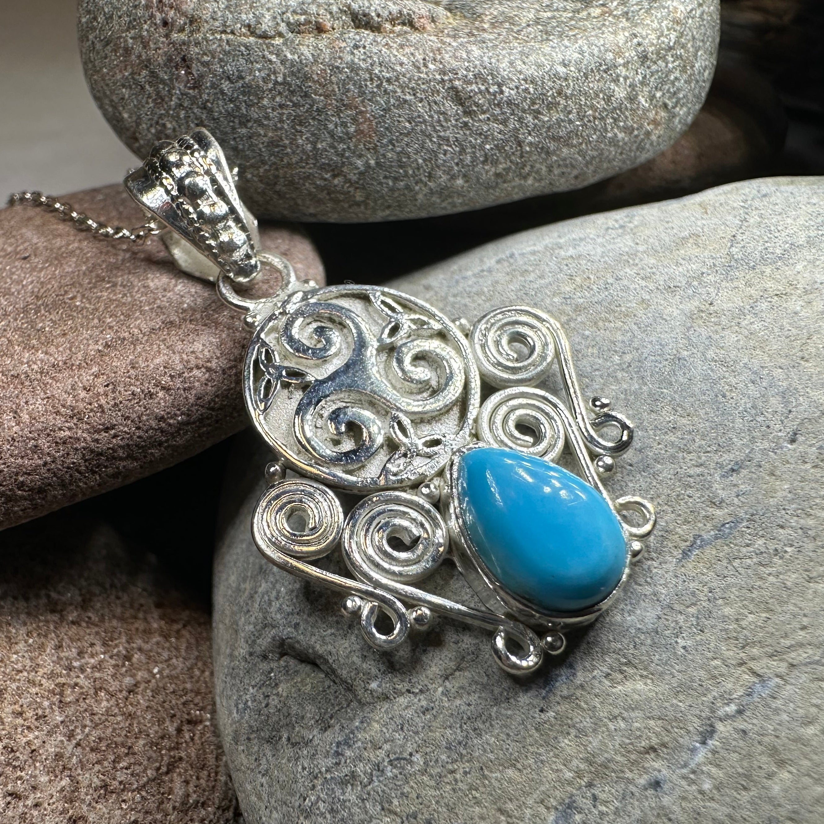 Lyria Celtic Triple Spiral Necklace