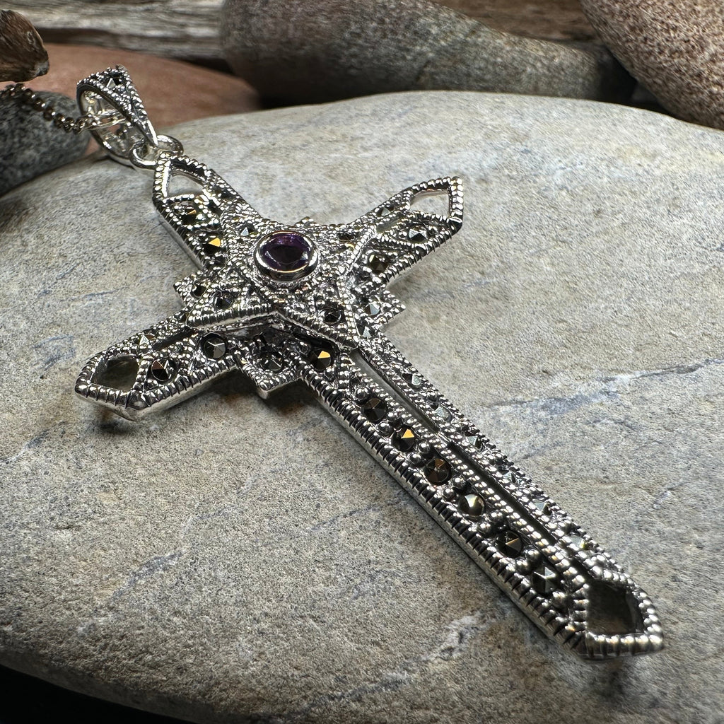 Open Weave Celtic Cross Necklace