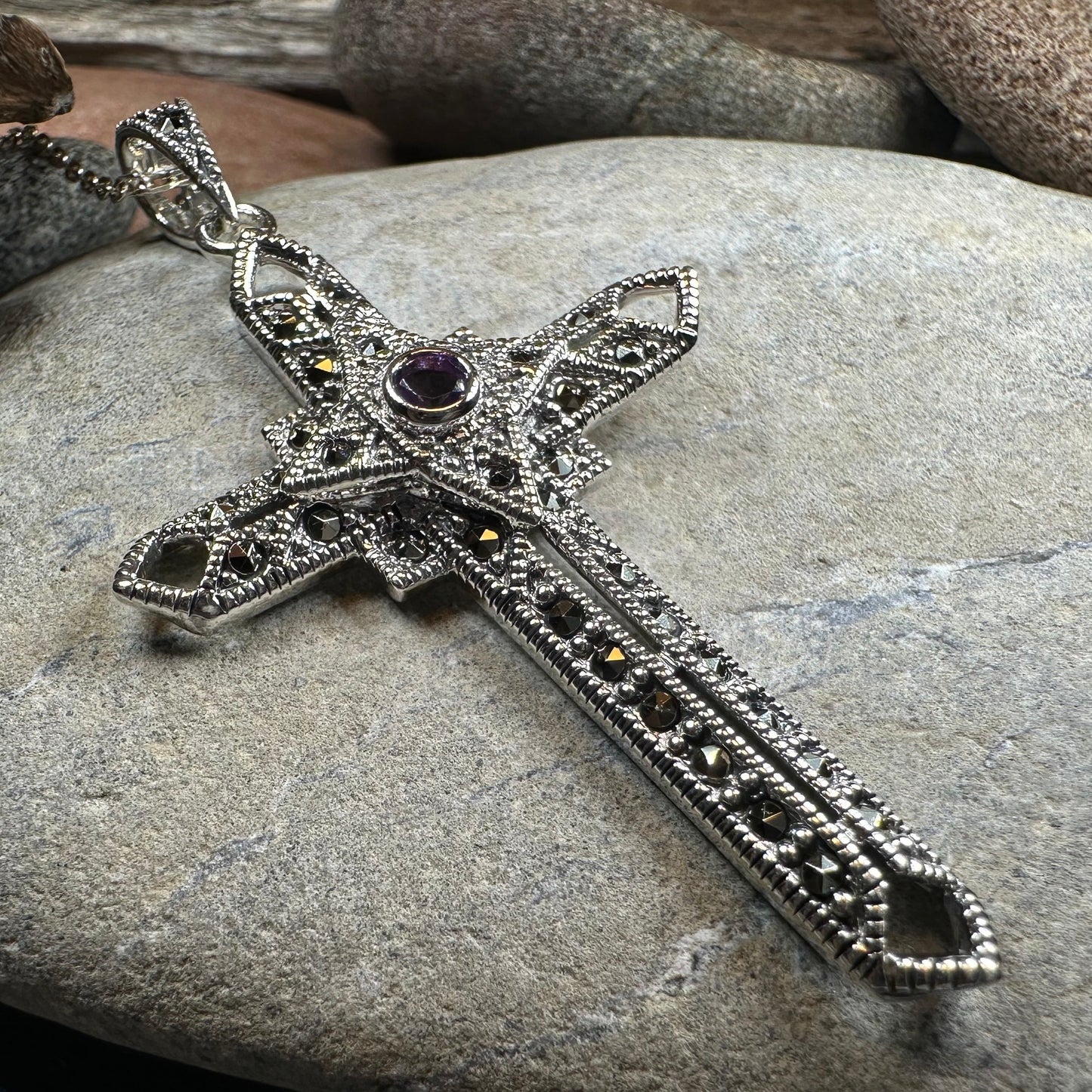 Open Weave Celtic Cross Necklace