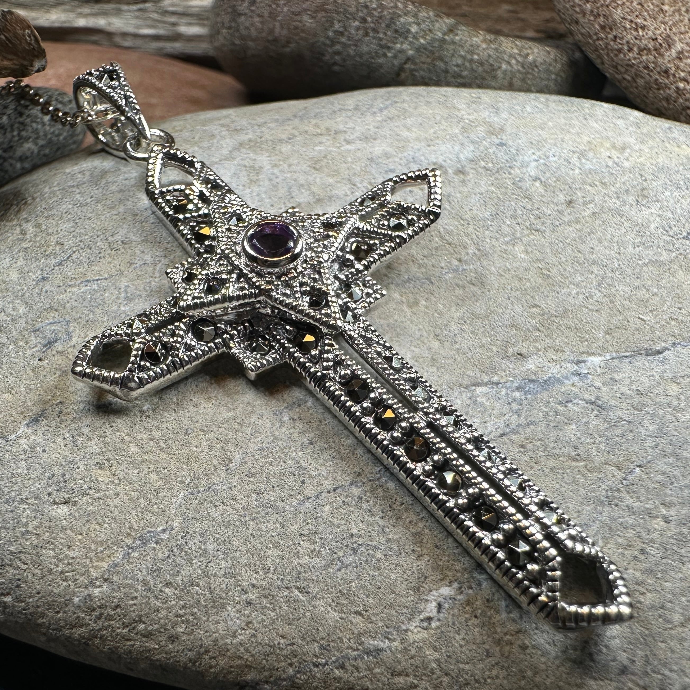 Open Weave Celtic Cross Necklace
